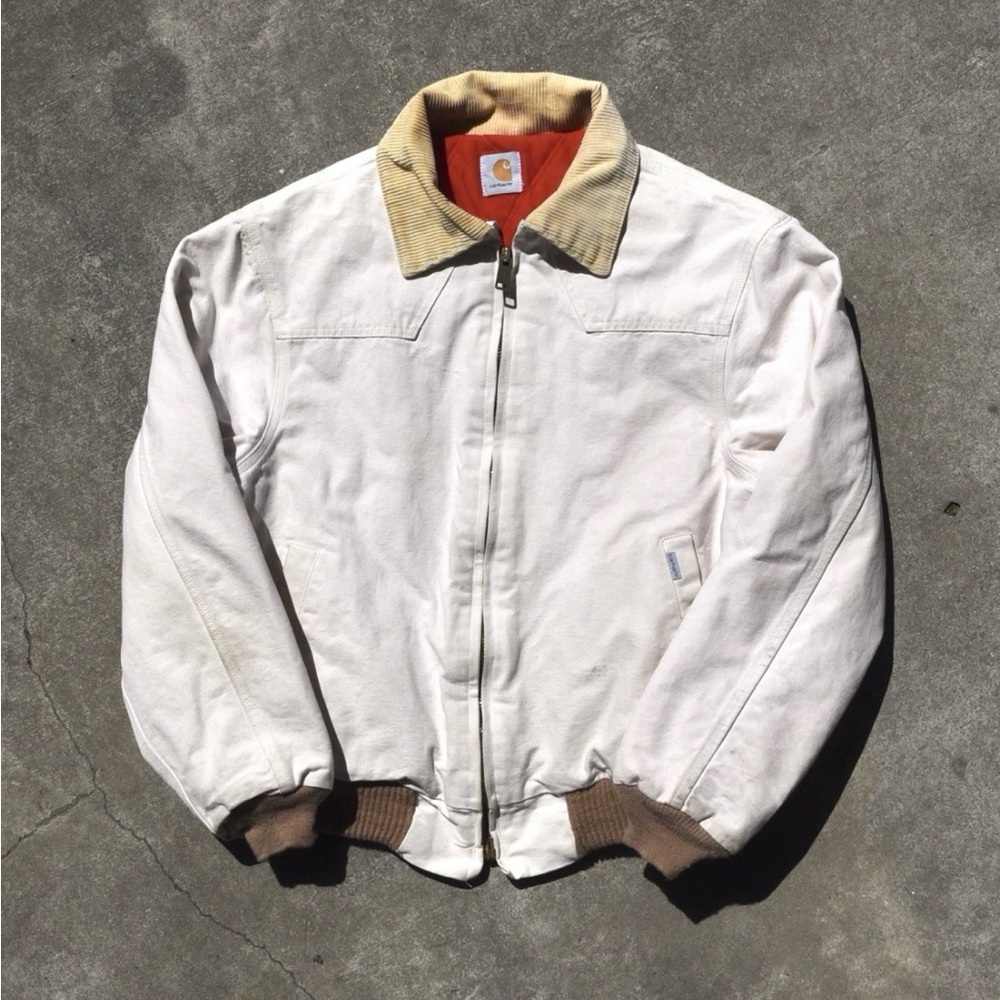 Vintage Carhartt Western Natural Canvas Jacket size large
